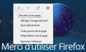 Icônes du menu contextuel de Firefox Nightly 33