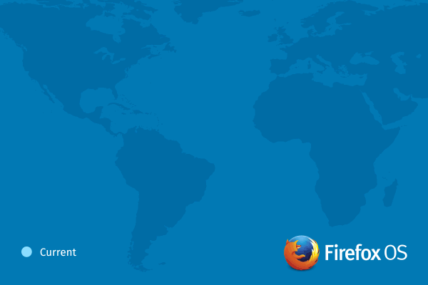 Carte animée des marchés de Firefox OS